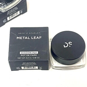 Deck of Scarlet Metal Leaf Shadow Pots.​ New in Boxes